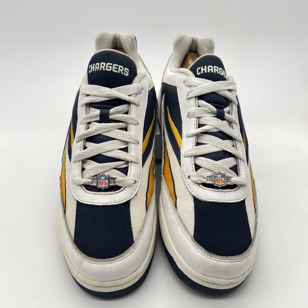 VTG Reebok NFL San Diego Chargers  Football Sneakers Athletic Shoes  Men Sz 12 - Picture 4 of 9